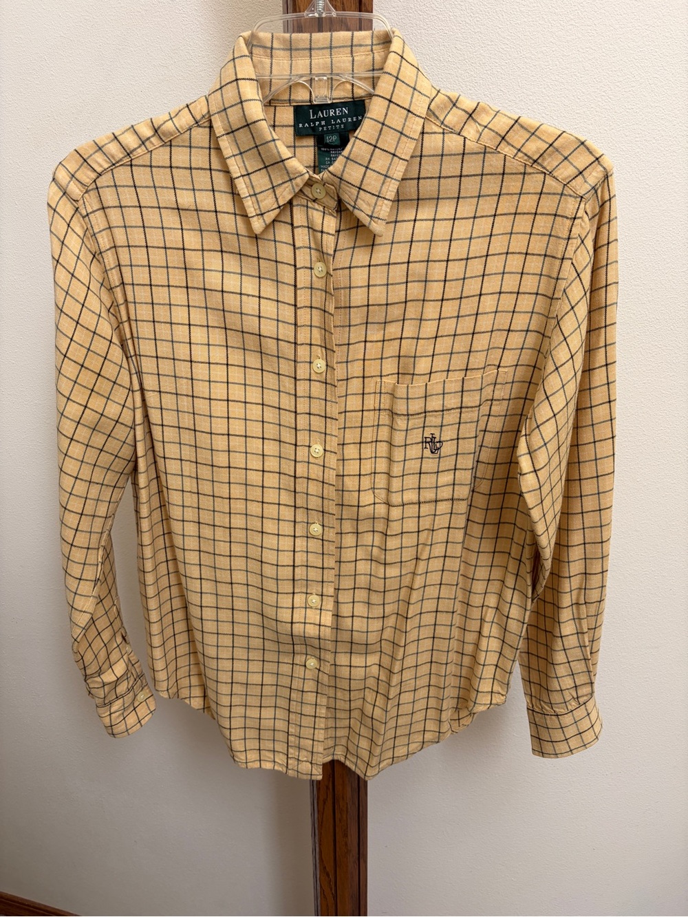 Ralph Lauren Yellow Plaid Button-Down Shirt